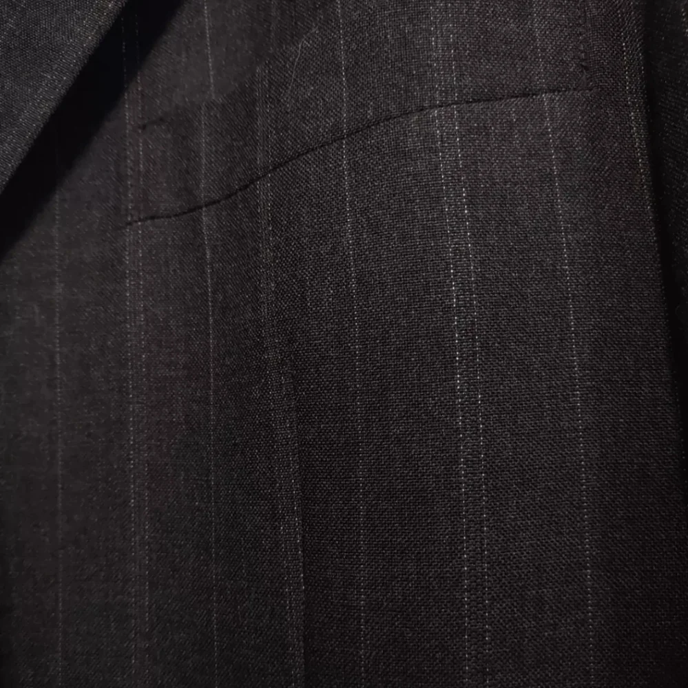 Austin Manor Men's Blazer Dark Gray Pinstripe Sz 44R Wool Blend - Picture 8 of 14